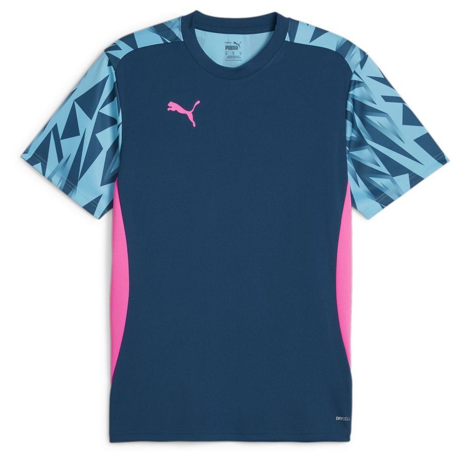 PUMA T-shirt d'Entraînement IndividualFINAL - Bleu Marine/BLeu/Rose