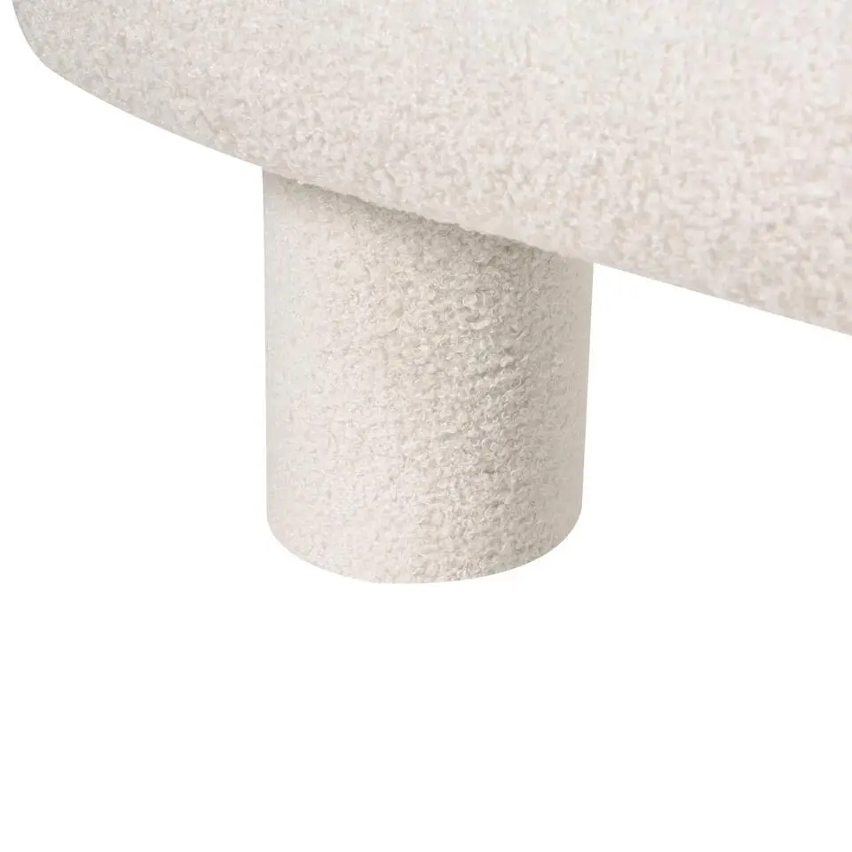 CRESSAT - Tweepersoonsbed - Off-white - 160 x 200 cm - Bouclé