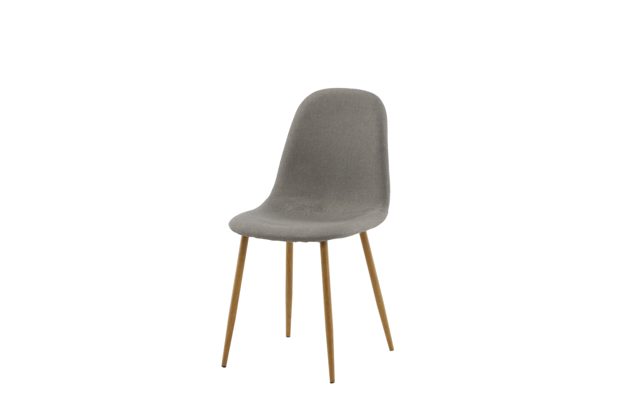 Hakaro Eetkamerstoel - Grijs met houten poten
