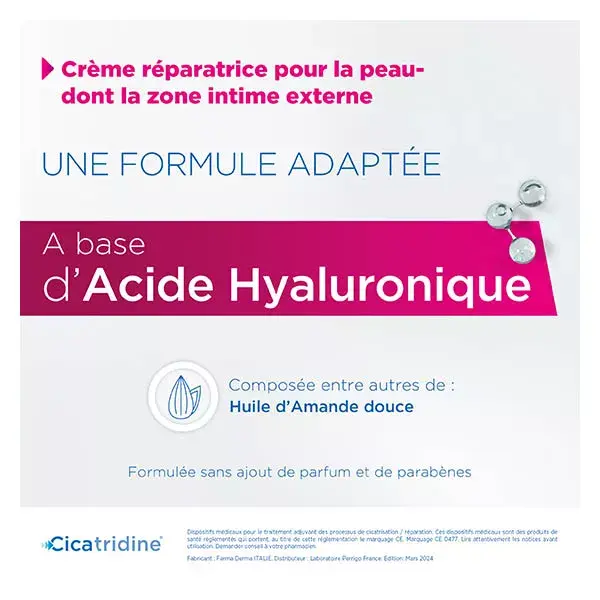 Creme cicatrizante Cicatridine com ácido hialurônico 30g