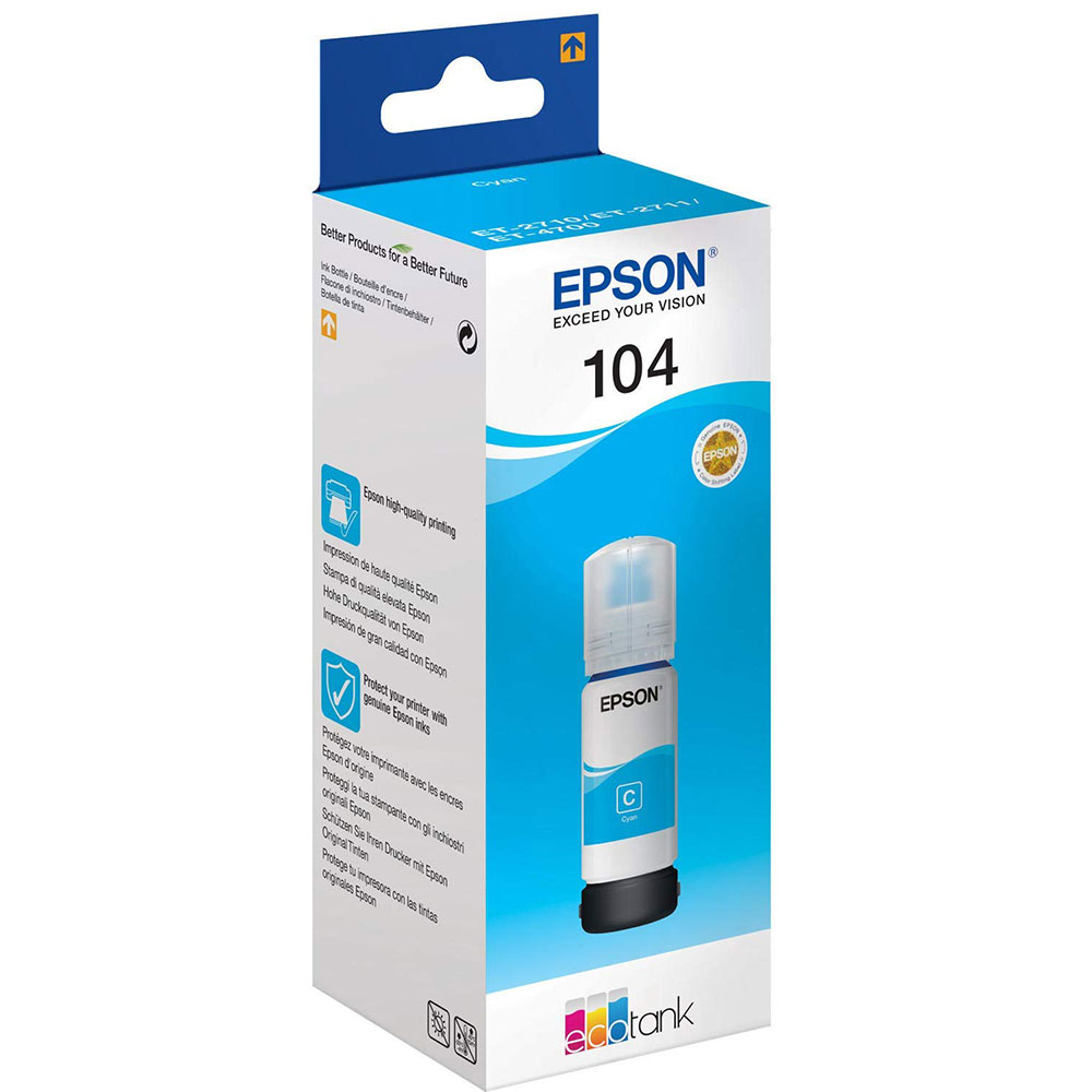 Flacon encre Epson 104 ecotank cyan