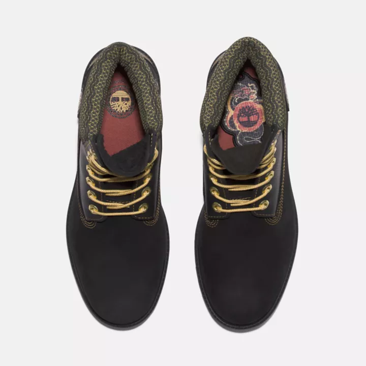 Nouvel An lunaire Bottine 6-Inch imperméable à lacets Timberland Heritage pour homme en noir
