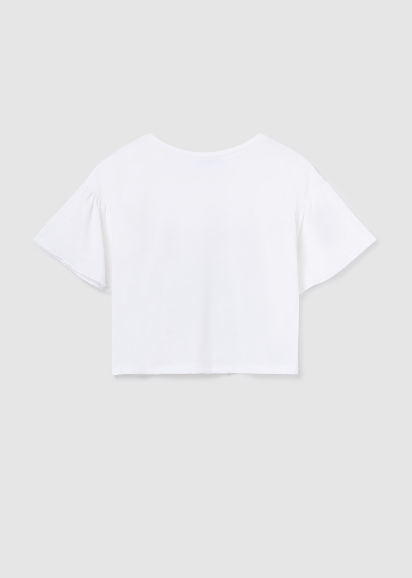 Camiseta de manga curta com estampa para meninas