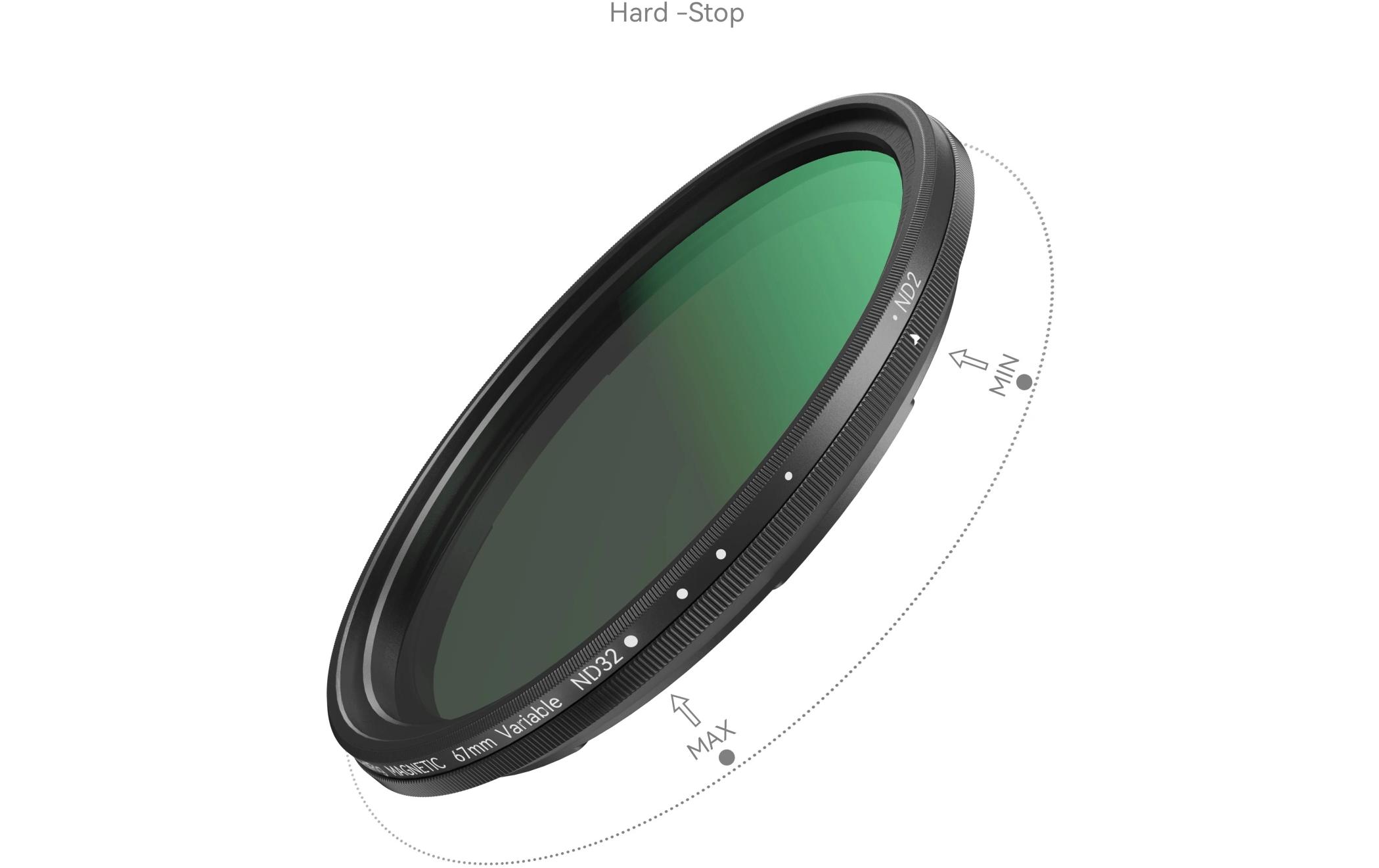Aufsteckbarer VND-Filter ND2-ND32 (1-5 Stop) 67mm M-mountFür mobile Filmemacher