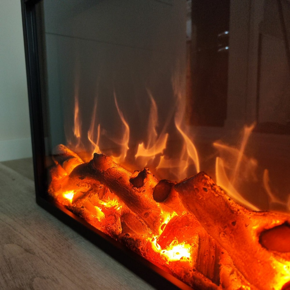 Brûleur electrique led noir 1500w mpc caminetto vulcano