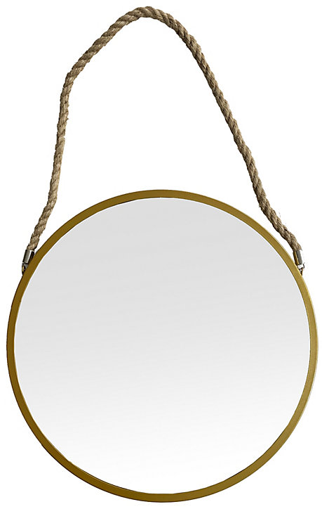 Miroir rond gold et corde Dada Art ⌀40cm