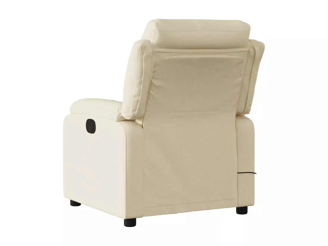Fauteuil massant inclinable Crème Tissu