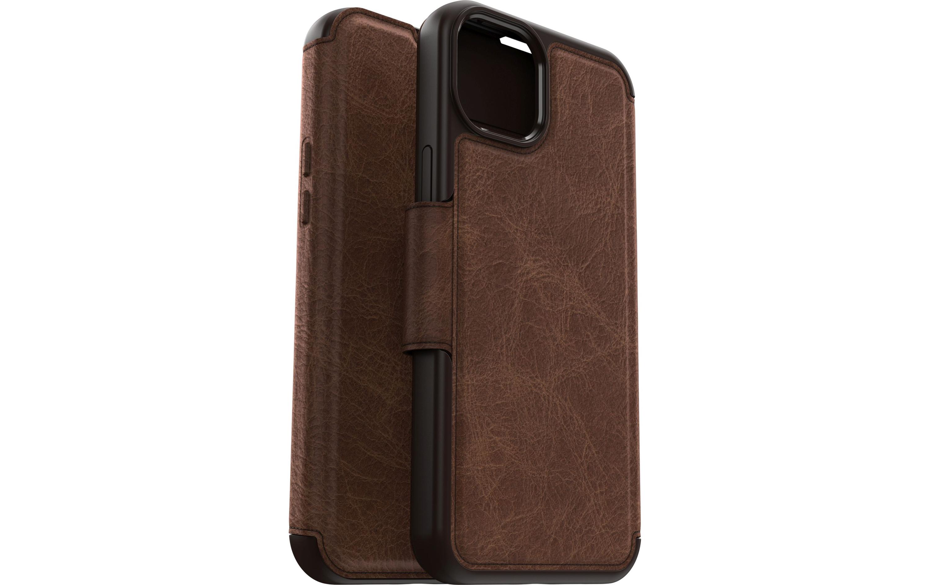 Book Cover Strada iPhone 15 Plus BraunSchutzhülle für das Apple iPhone 15 Plus