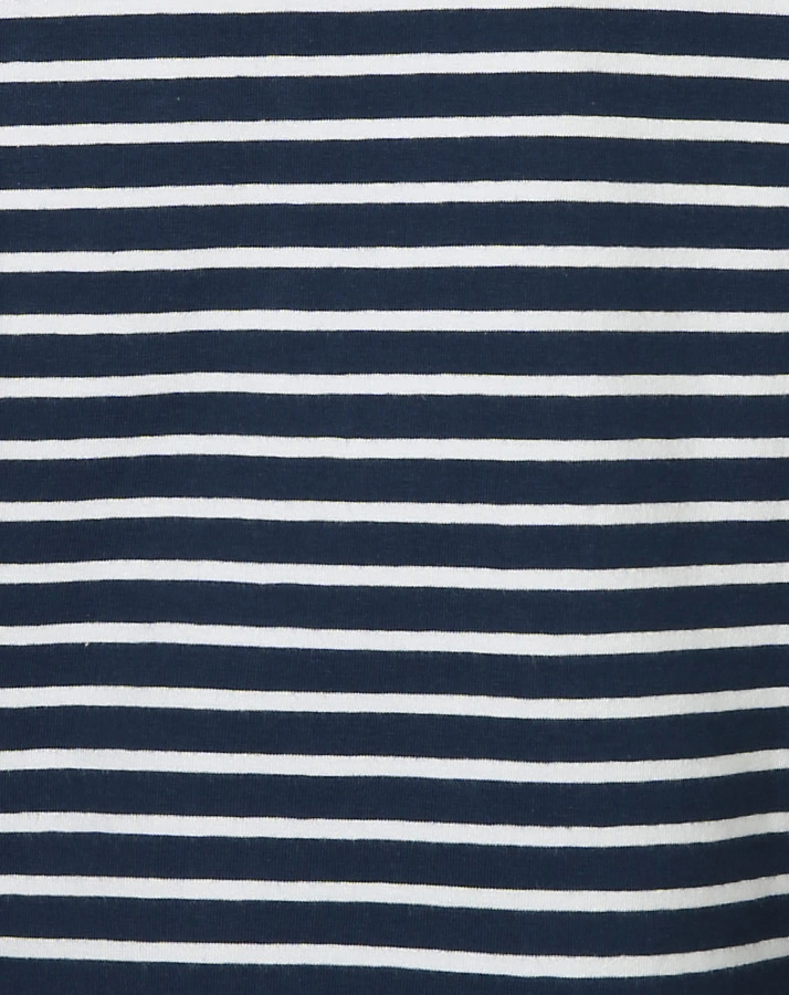 T-Shirt CONTRAST POCKET gestreift in dunkelblau/weiß
