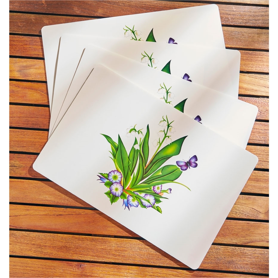 4 sets de table liserons