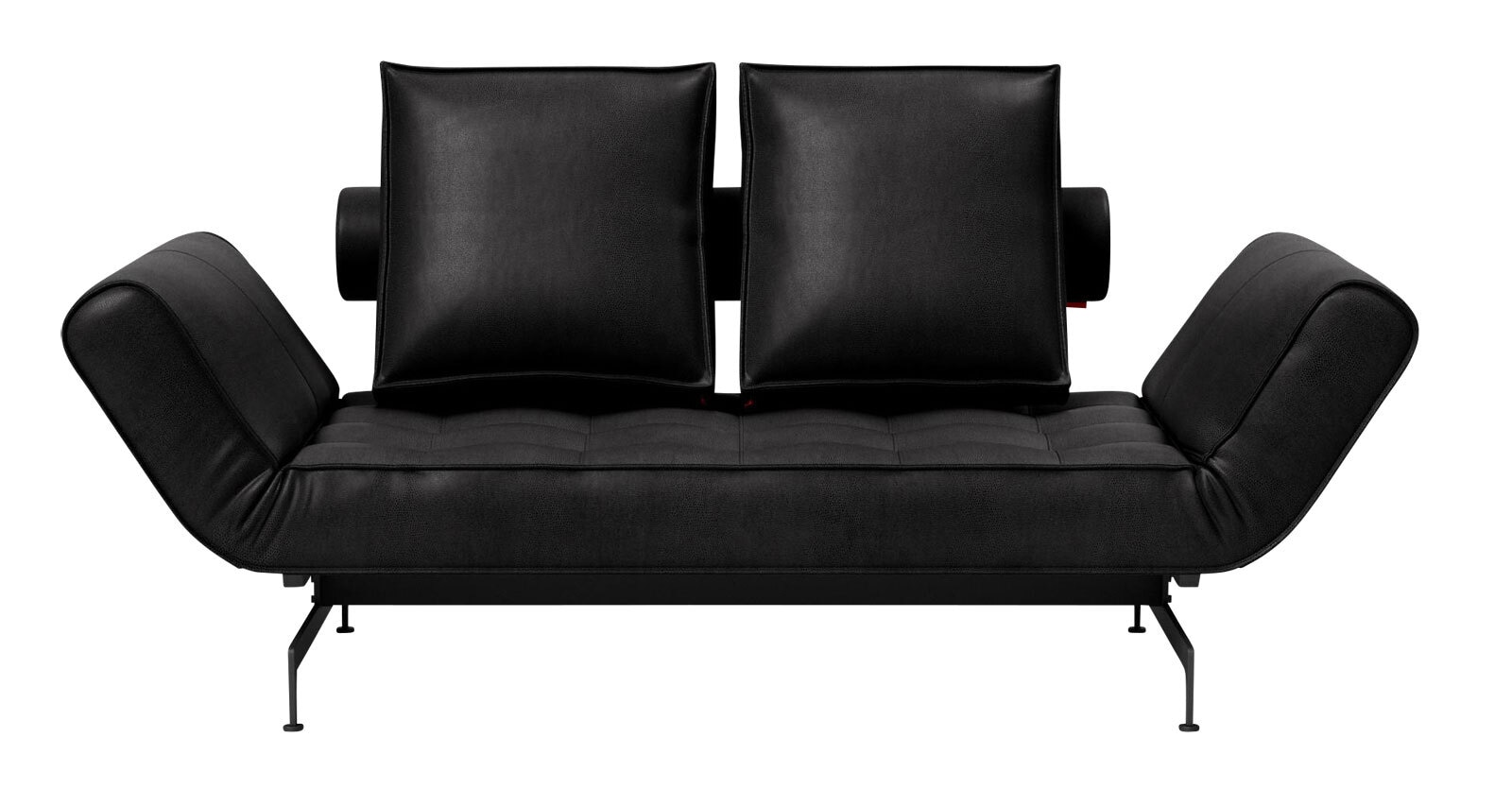 INNOVATION LIVING Schlafsofa LISALA Lederlook Faunal schwarz