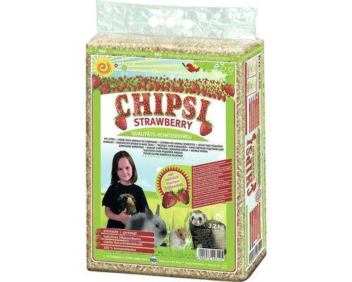 JRS Chipsi plus Aardbei kattenbakvulling 3,2 kg