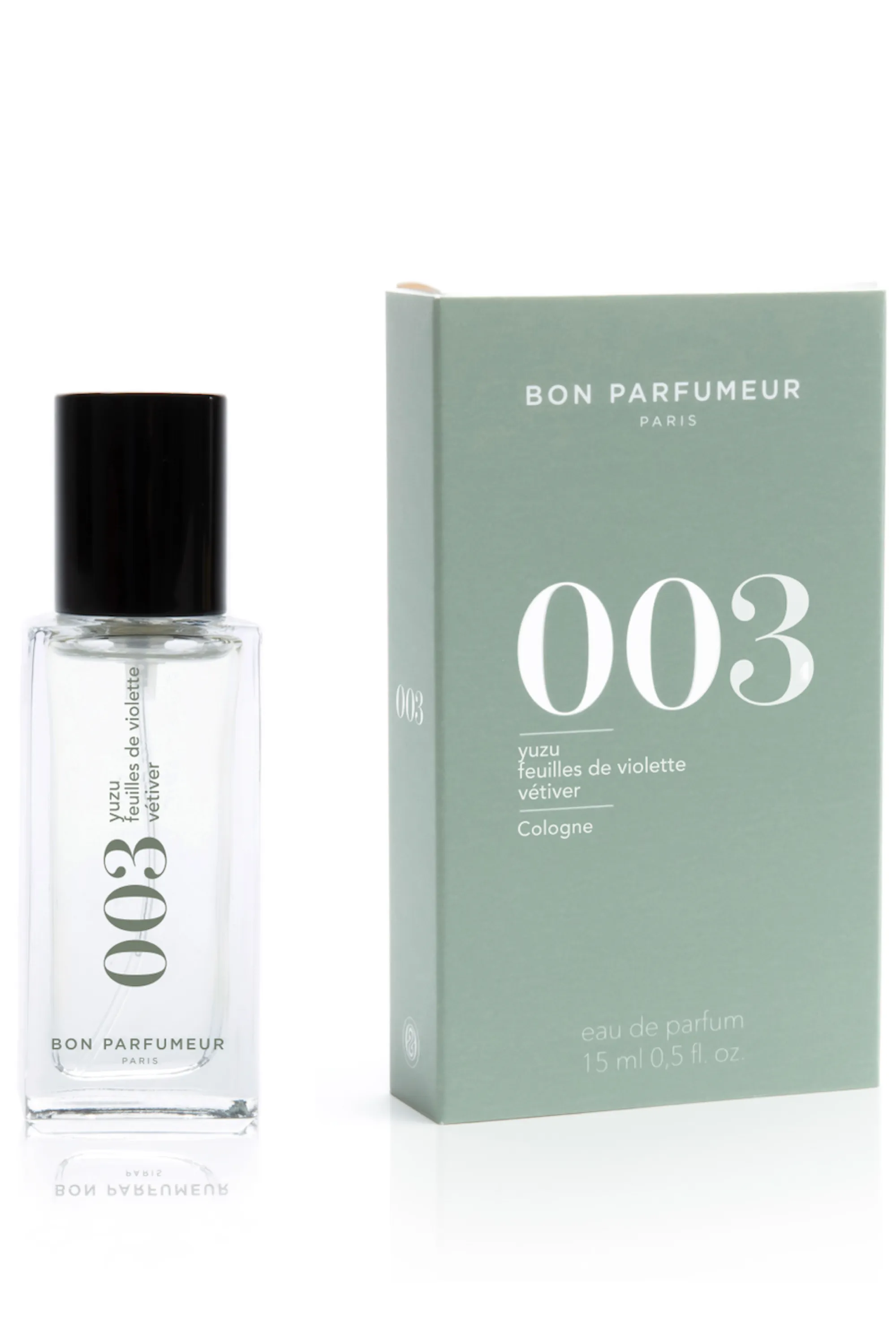 Bon Parfumeur Paris 003 Yuzu feuille de violette vétiver Eau de Cologne-100 ml