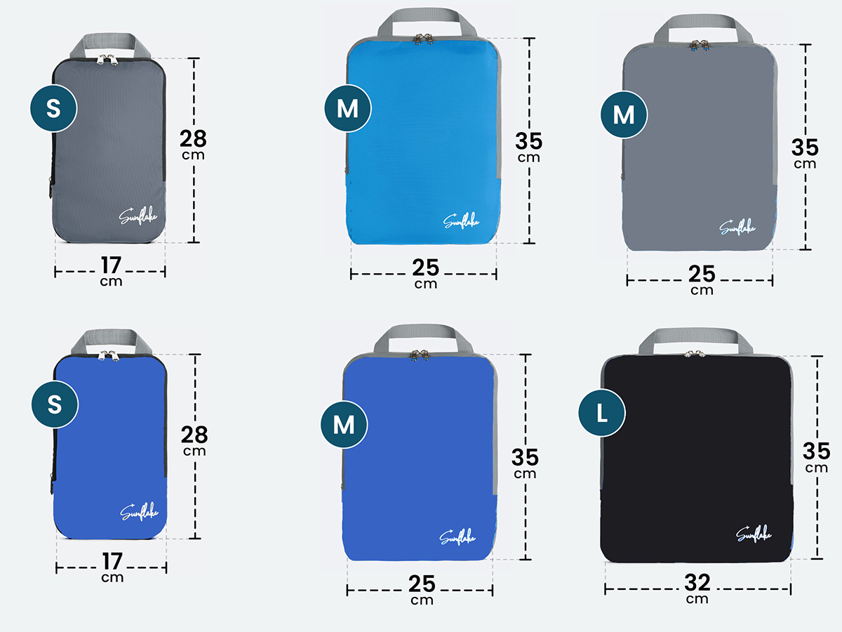 Sunflake Compression Packing Cubes - Set van 6