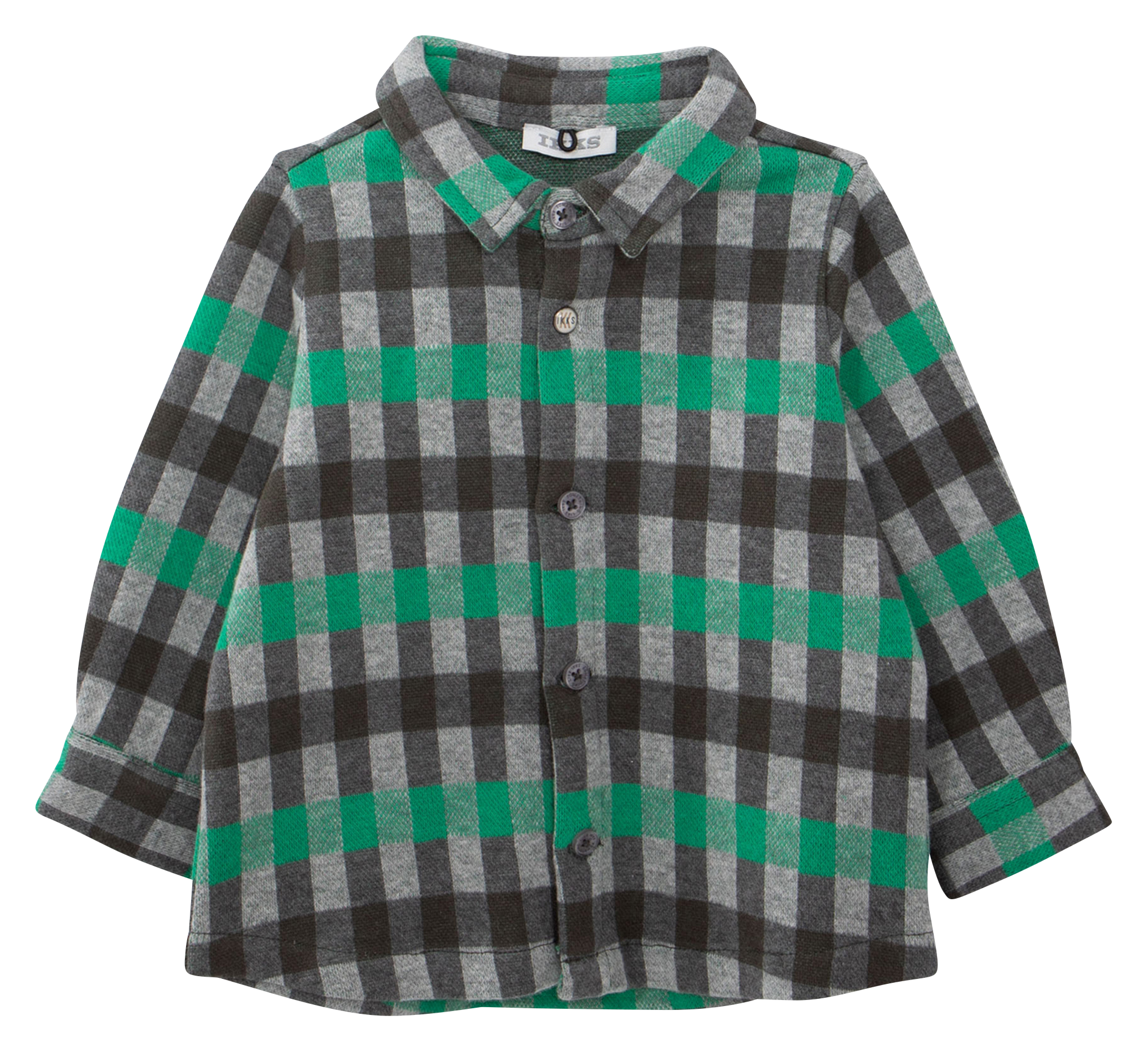 Chemise à carreaux en coton mélangé | Gris