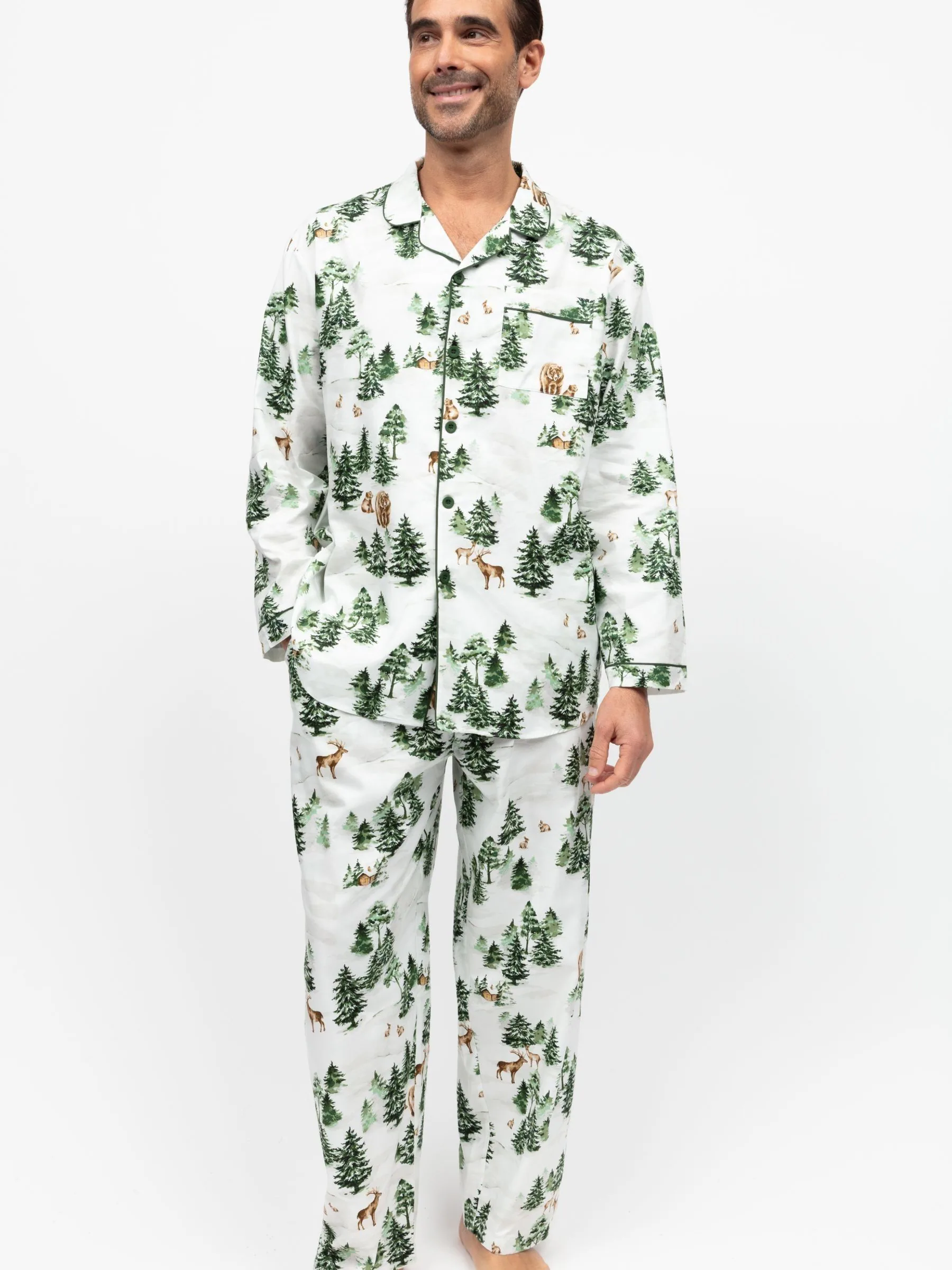 Cyberjammies - Geweven pyjamaset met lange mouwen en print
