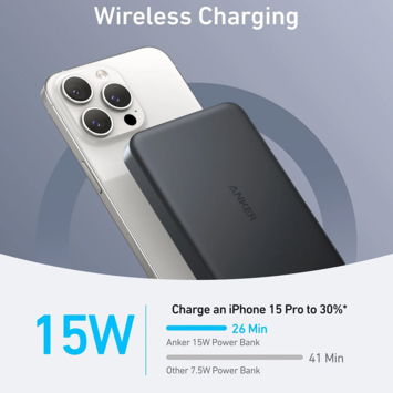 Anker MagGo Slim powerbank snelladen 10.000 mAh zwart