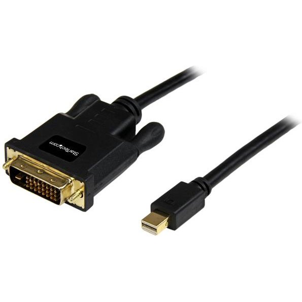 StarTech.com Câble Mini DisplayPort vers DVI de 3m - Adaptateur Mini DP à DVI - Vidéo 1080p - Lien Unique Passif mDP 1.2 vers DVI-D - mDP ou Thunderbolt 1/2 Mac/PC vers Moniteur DVI
