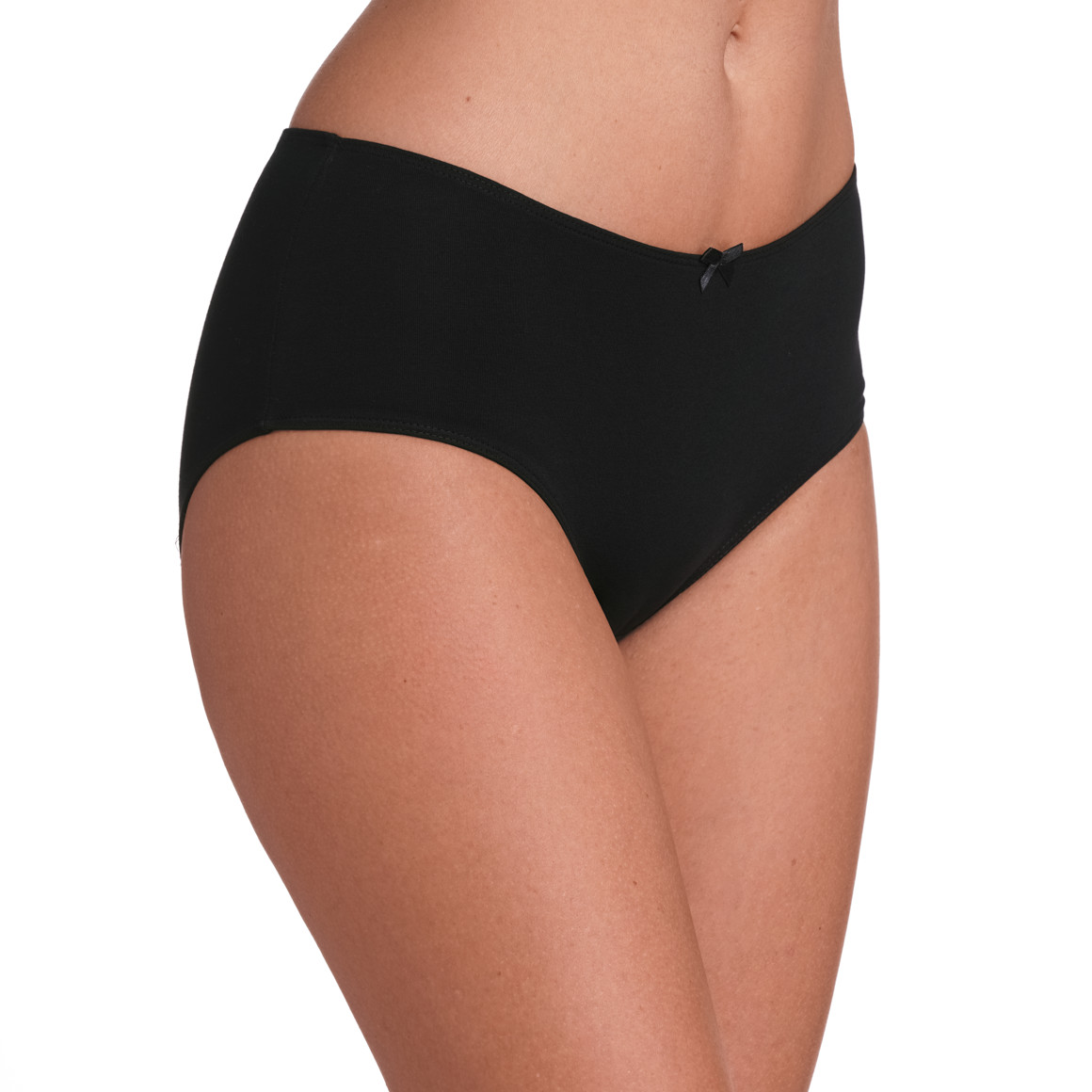 Gina Benotti 4 Damen Pantys mit Bio-Baumwolle weiss / schwarz