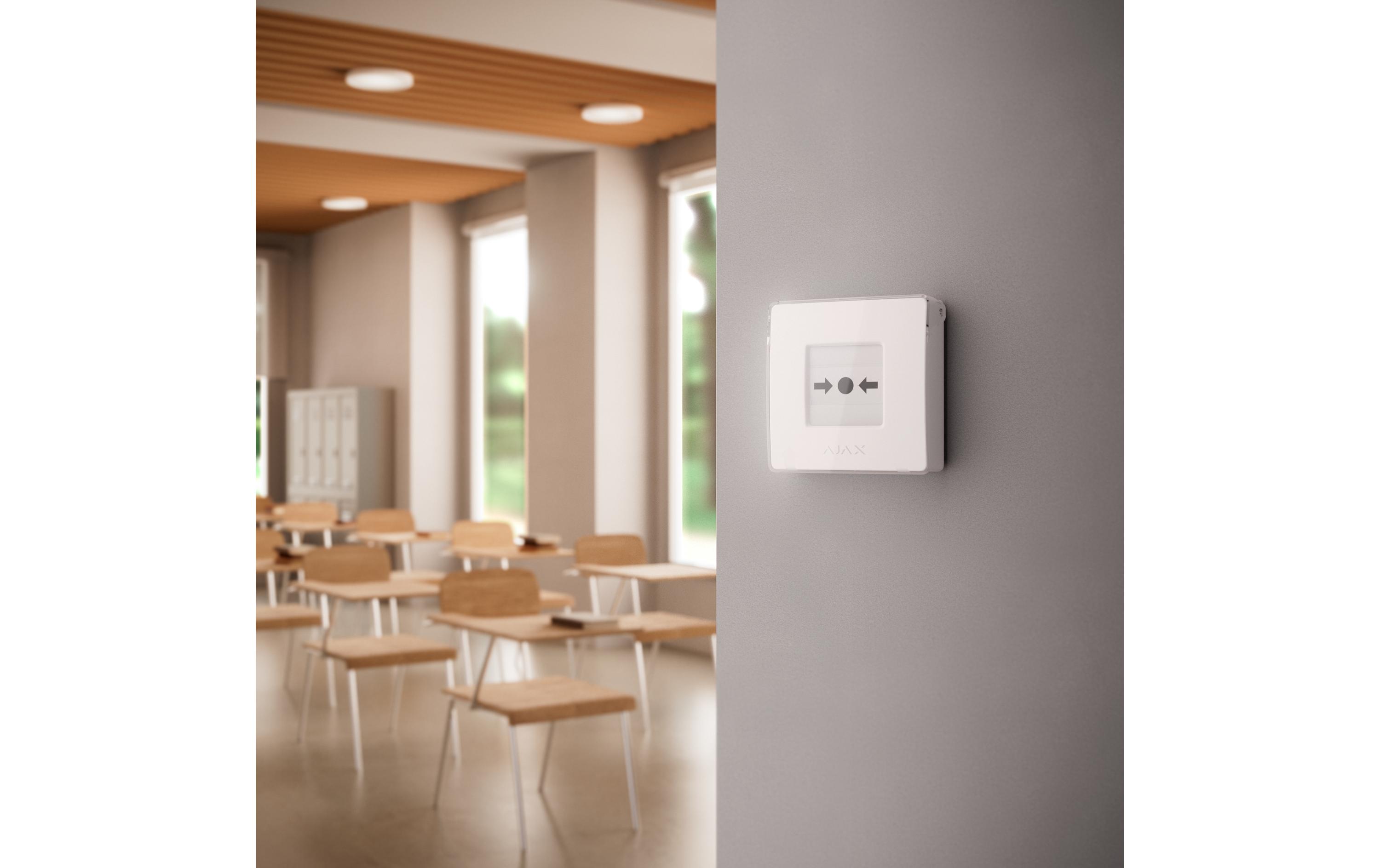 Funk-Taster ManualCallPoint (White) Jeweller Weiss<br>Funk-Druckknopfmelder mit rücksetzbarem Auslöseelement und programmierbaren Szenarien