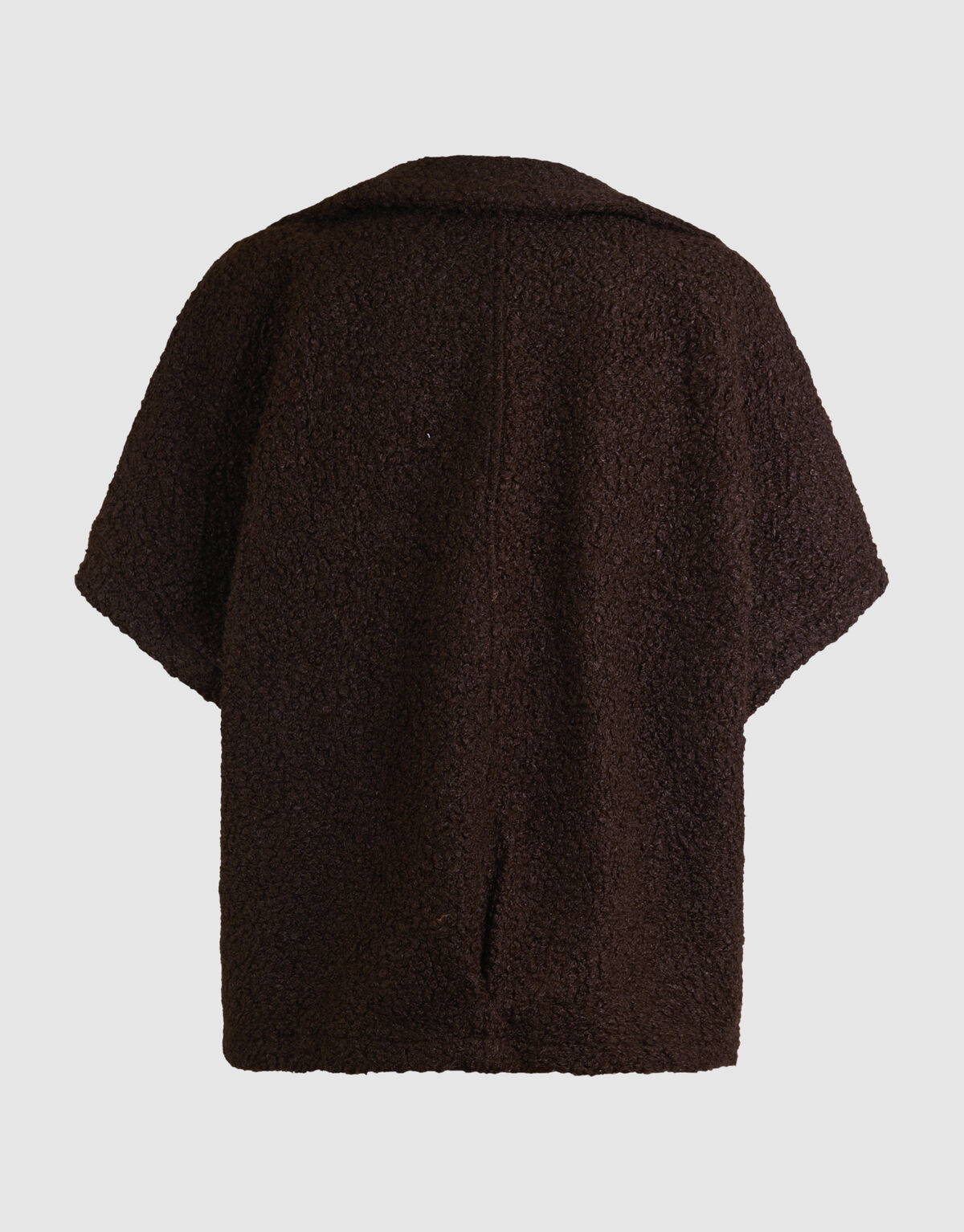 Oversized Teddy Gilet Donkerbruin