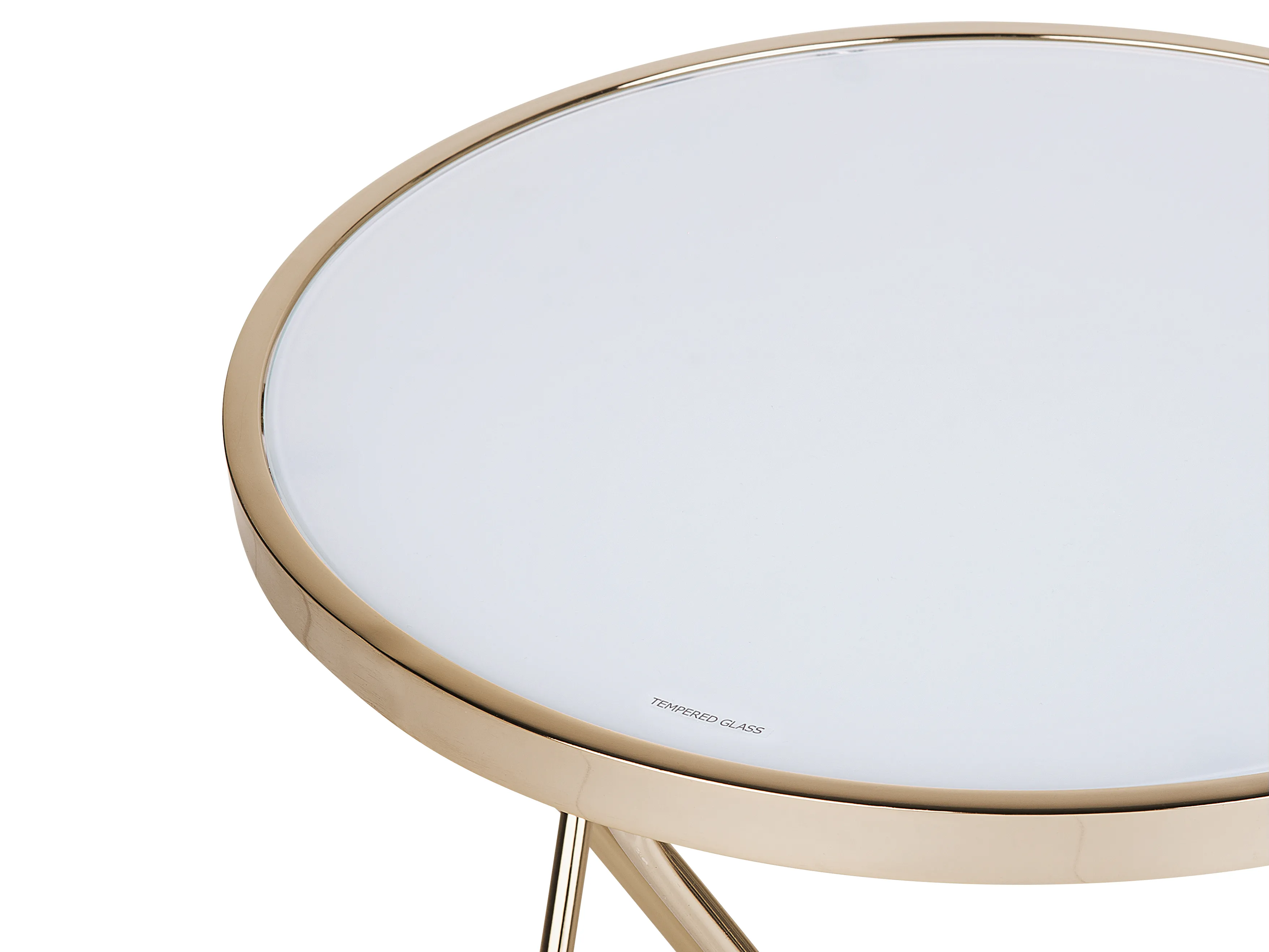 Bijzettafel MERIDIAN Veiligheidsglas Goud