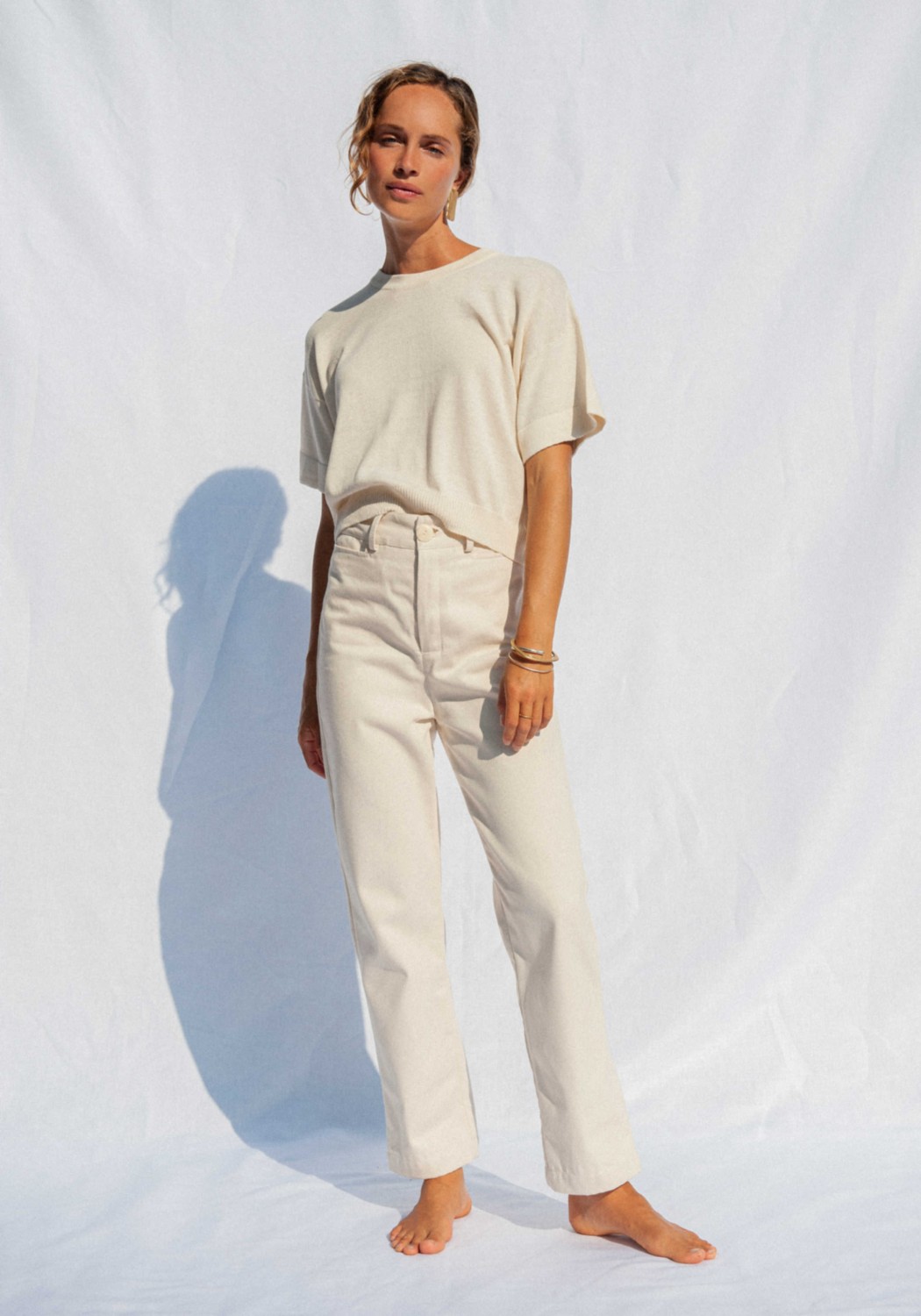 Jungle Folk Knit Top El Sur Ivory