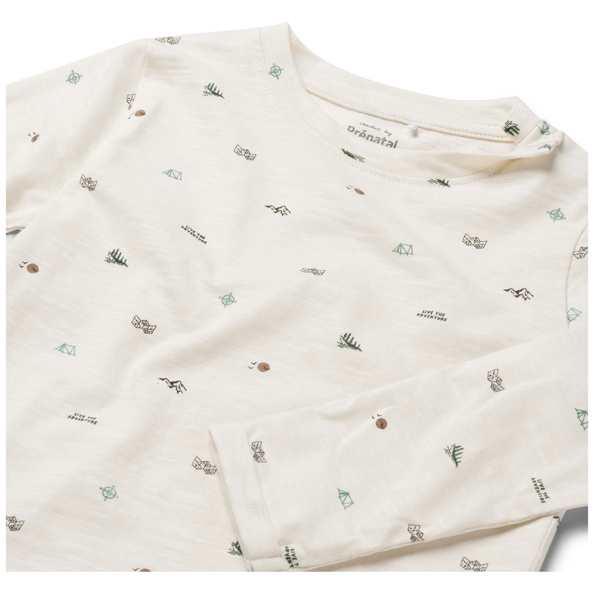 Prénatal peuter shirt lange mouwen all over print beige