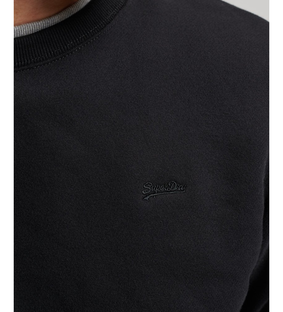 Moletom Superdry Essential Logo com gola redonda - Preto