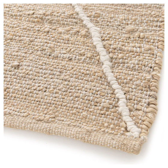 Tapis à motif losanges en jute et coton - rafi - fibre naturelle - 200 x 290 cm