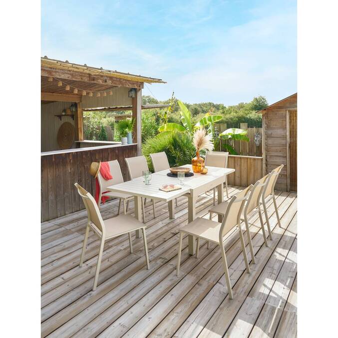 Table de jardin extensible PIAZZA Argile