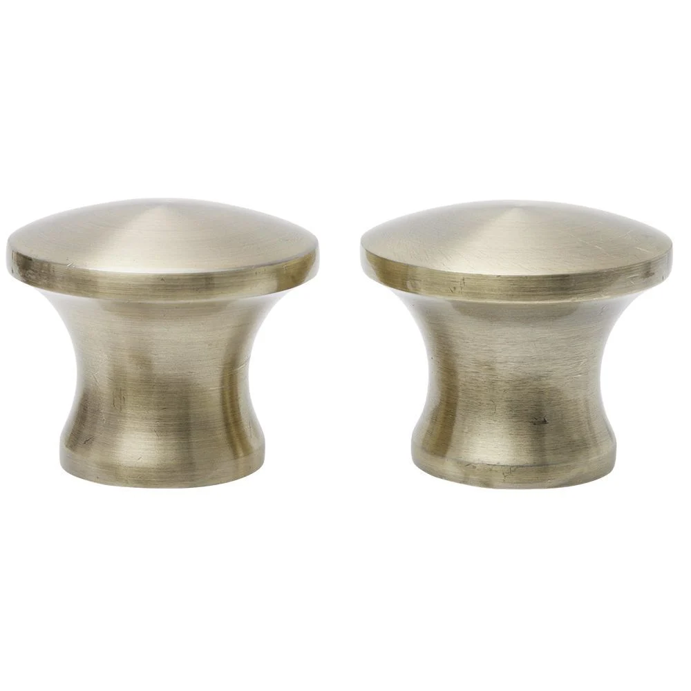 Embout tringle à rideau Ø20mm aluminium brossé x2