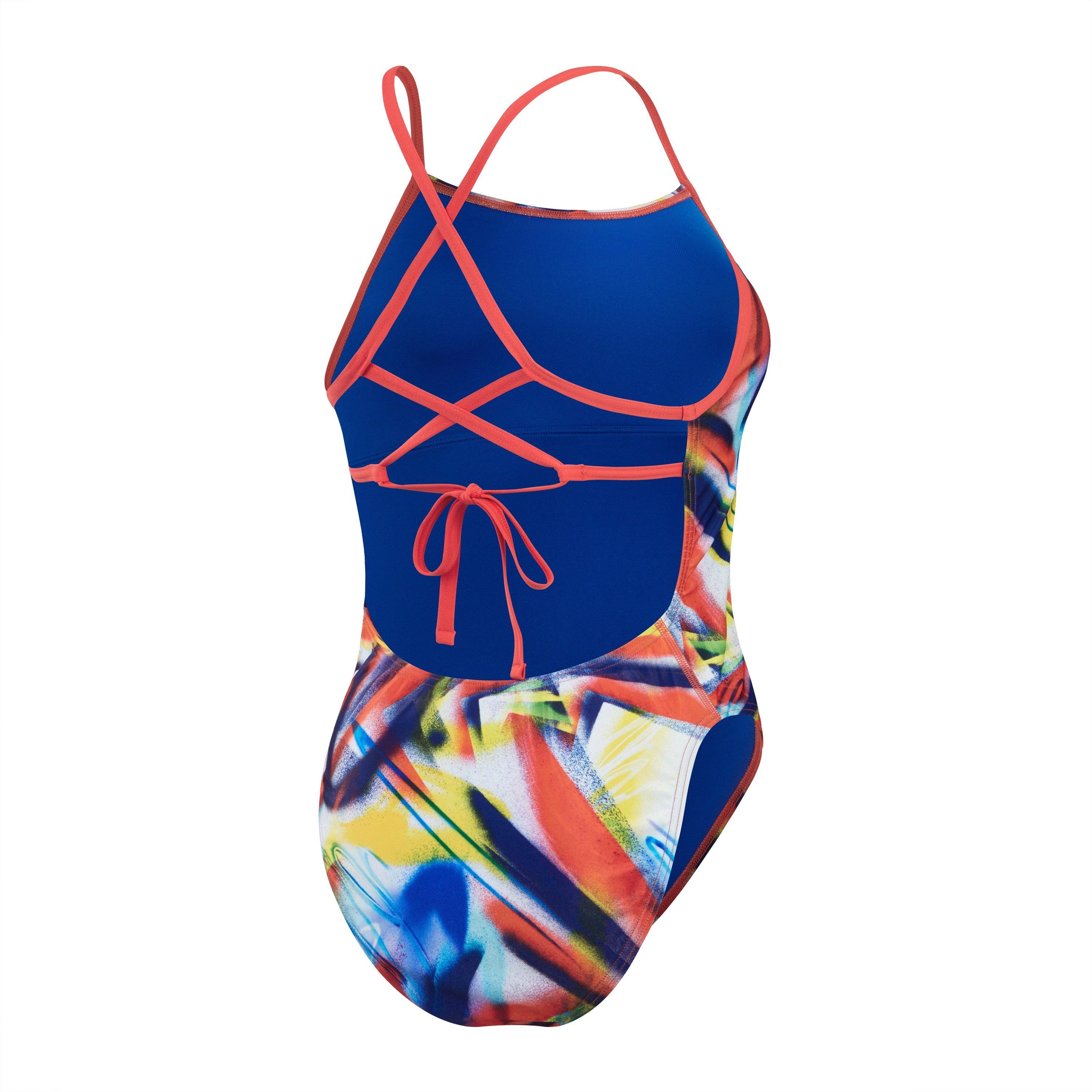 Speedo Womens Allover Digital Lattice Tie Back