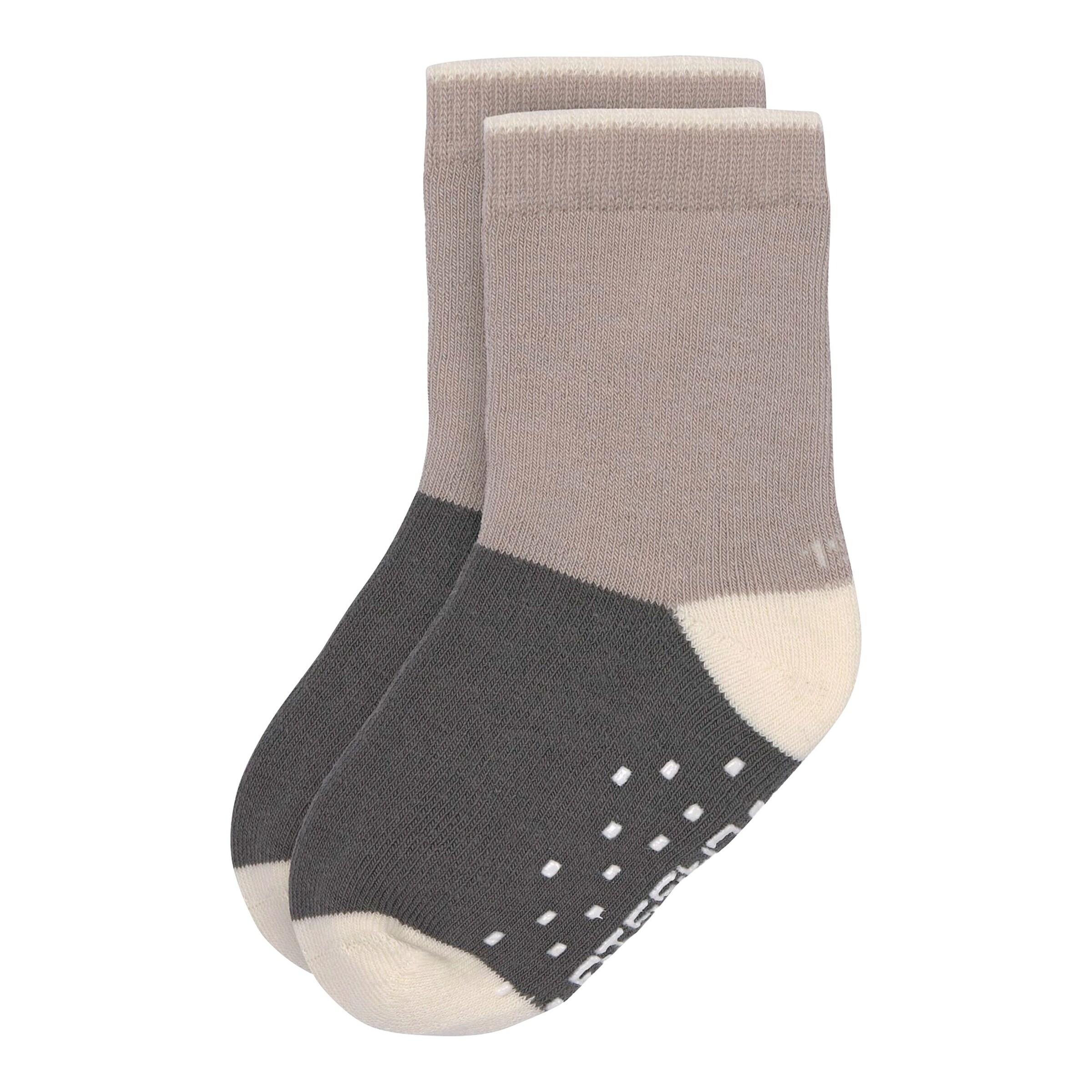 Lässig 2er-Pack ABS-Socken taupe/grau