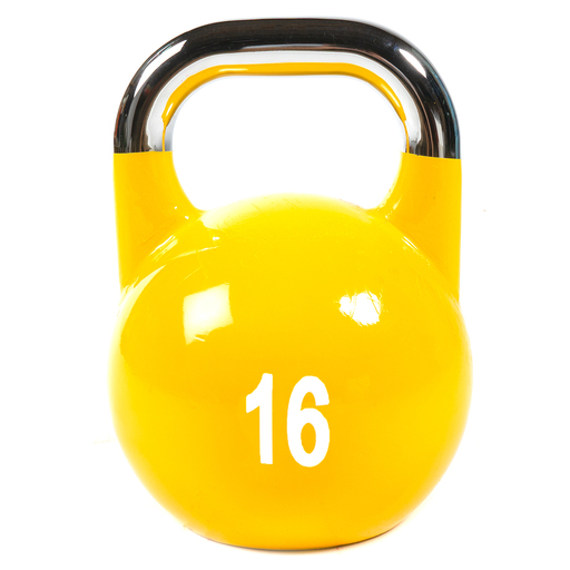 Halter de competição em ferro fundido com logotipo pintado, 16 kg