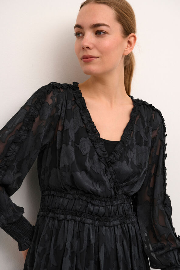 Cream CRYana Dress - Zally fit Pitch black