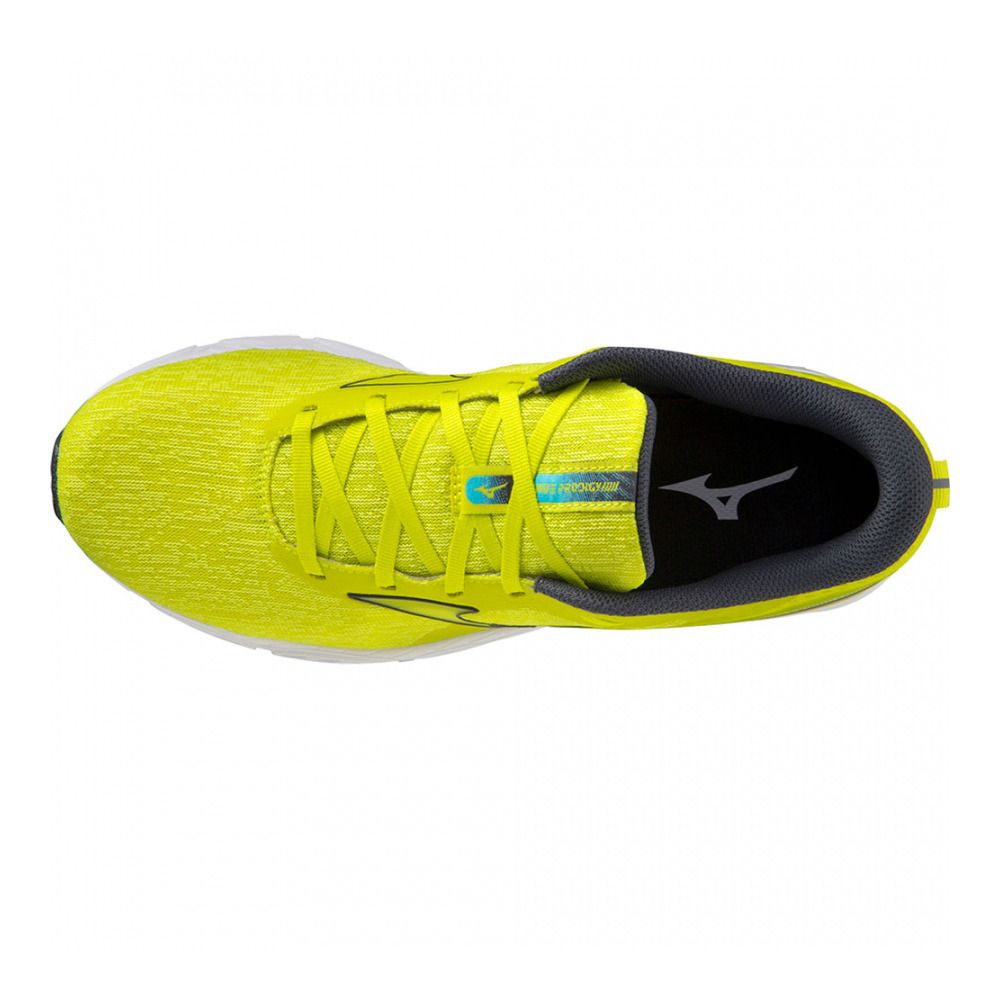 Mizuno WAVE PRODIGY 5 - Chaussures running Homme sulphurspring/ombreblue/j.blue