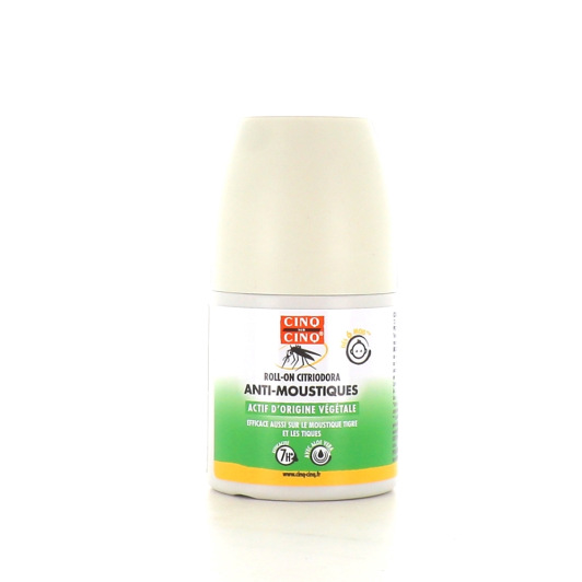 Roll-on anti-moustiques à l'huile essentielle de Citriodora Cinq sur Cinq