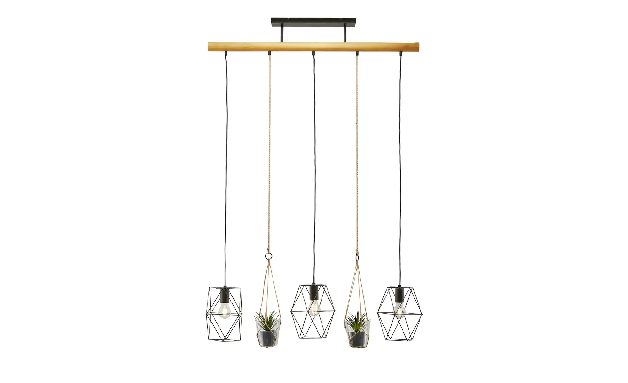Trio Pendelleuchte, 3-flammig mit Vase