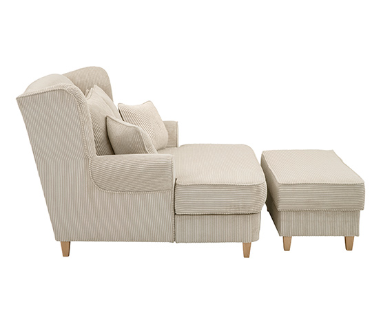 XXL-Ohrensessel »Harvard« in Cordstoff,, beige