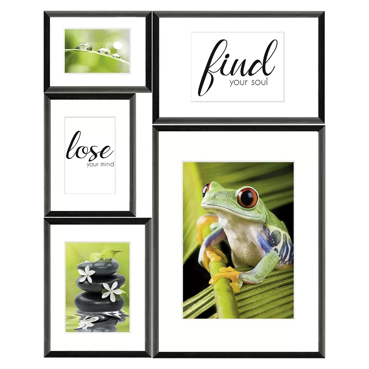 Collage Mind Lose Schwarz Schwarz