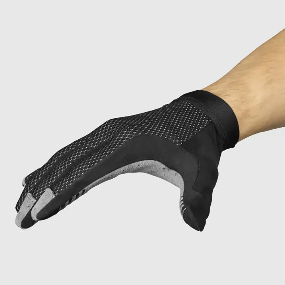 GripGrab Vertical 2 InsideGrip MTB Zomer Fietshandschoenen Lange Vingers Zwart
