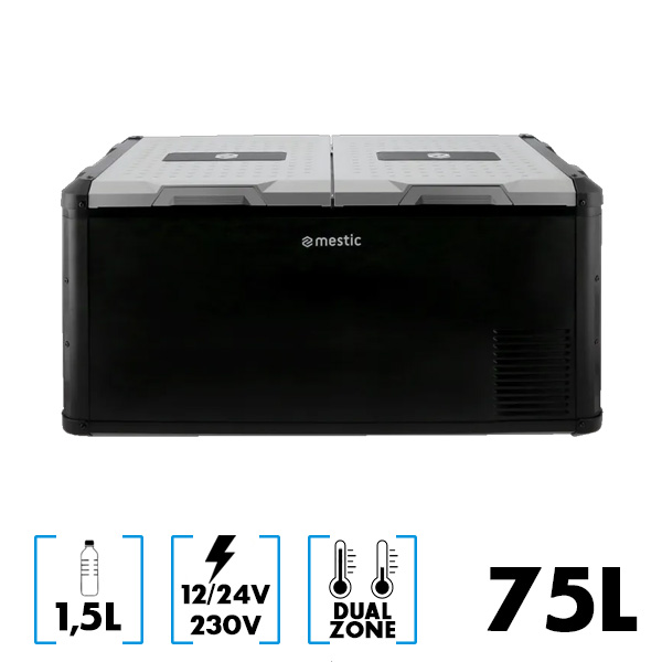 Glacière 75L à compression Dual Zone 12/24V et 230V MESTIC MCCP-75 AC/DC