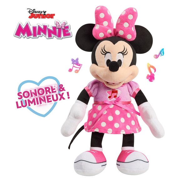 Peluche Minnie 30 cm Sonore et Lumineuse