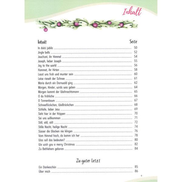 Claudia Groß Kalimba Weihnachtsliederbuch