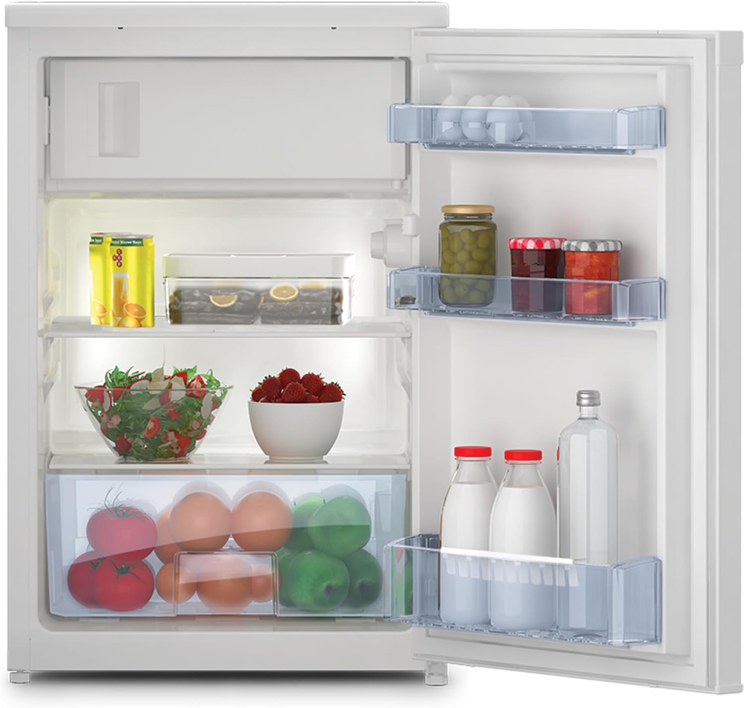 Beko TSE1285N Tischkühlschrank, 4-Sterne-Gefrierfach, 35 dB, 114 l Gesamtrauminhalt, 101 l Kühlen, 13 l Gefrieren, weiß