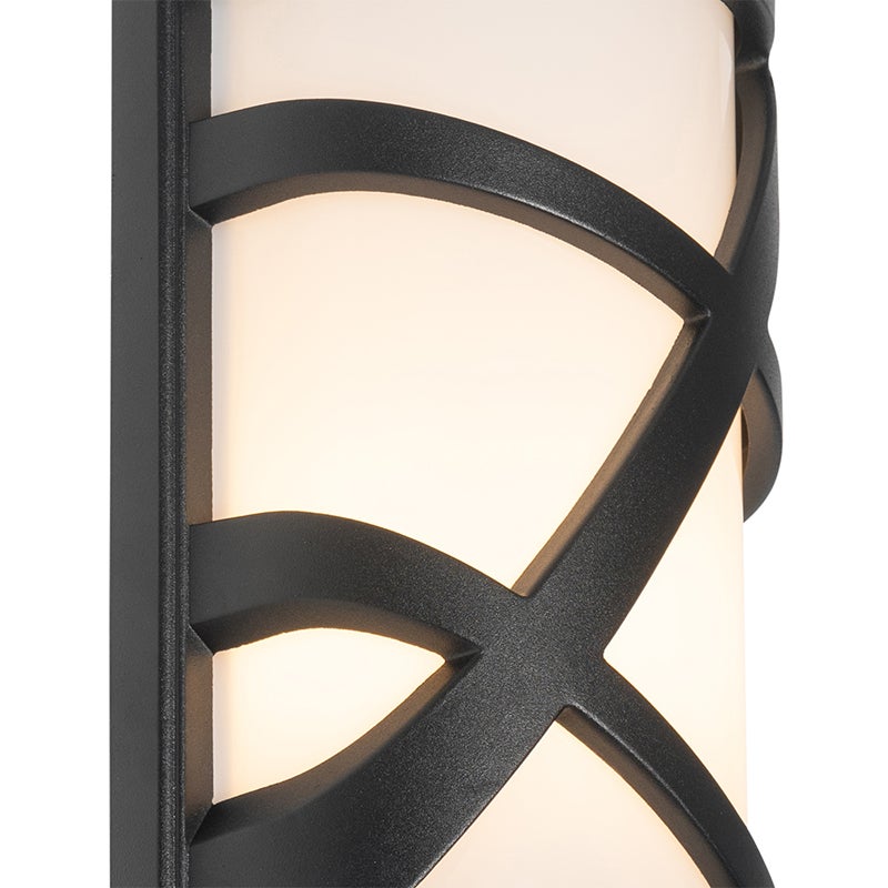 Moderne buitenwandlamp, zwart, IP44 - Suzie