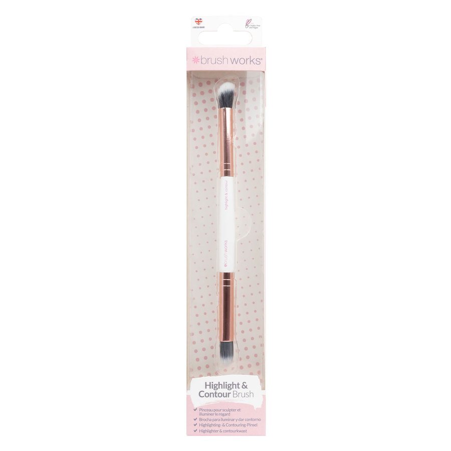 Brushworks White & Gold Highlight and Contour Brush