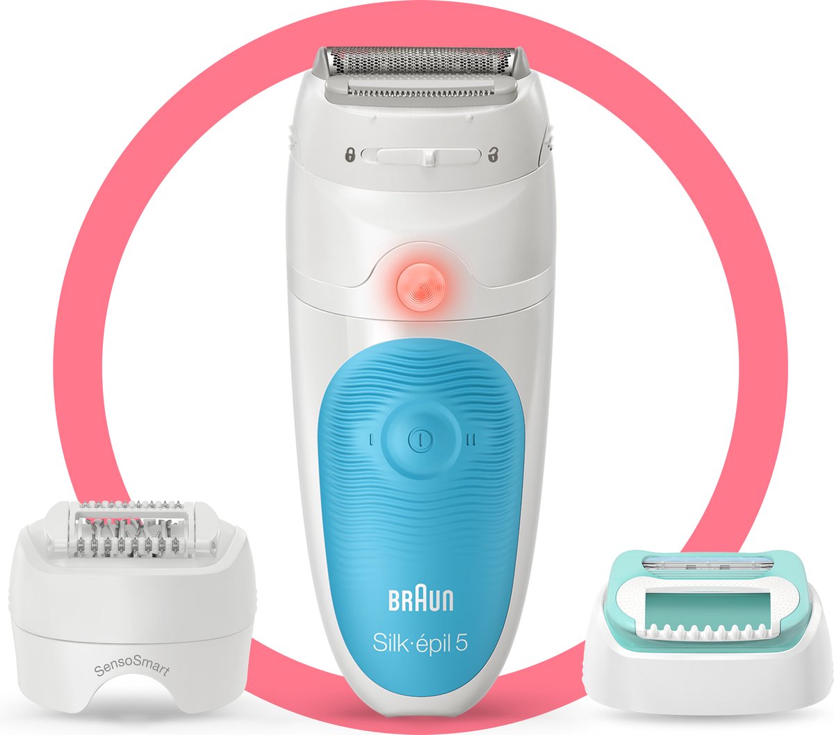 Braun Silk-épil 5 Silk-epil 5-610 Wet & Dry 28 pincetten Wit/Turquoise