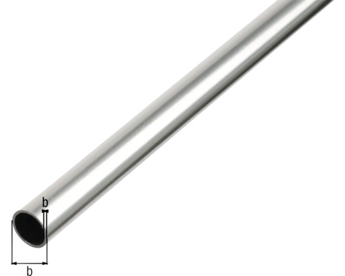 Ronde aluminium buis, natuurlijke afwerking, Ø20 mm, 2,6 m